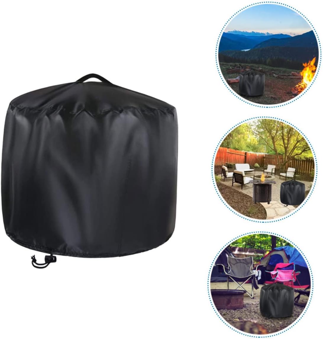 Outdoor Fireplace Cover Barbecue Stove Cover Fire Pit Round Fire Pit Hood Water-resistant