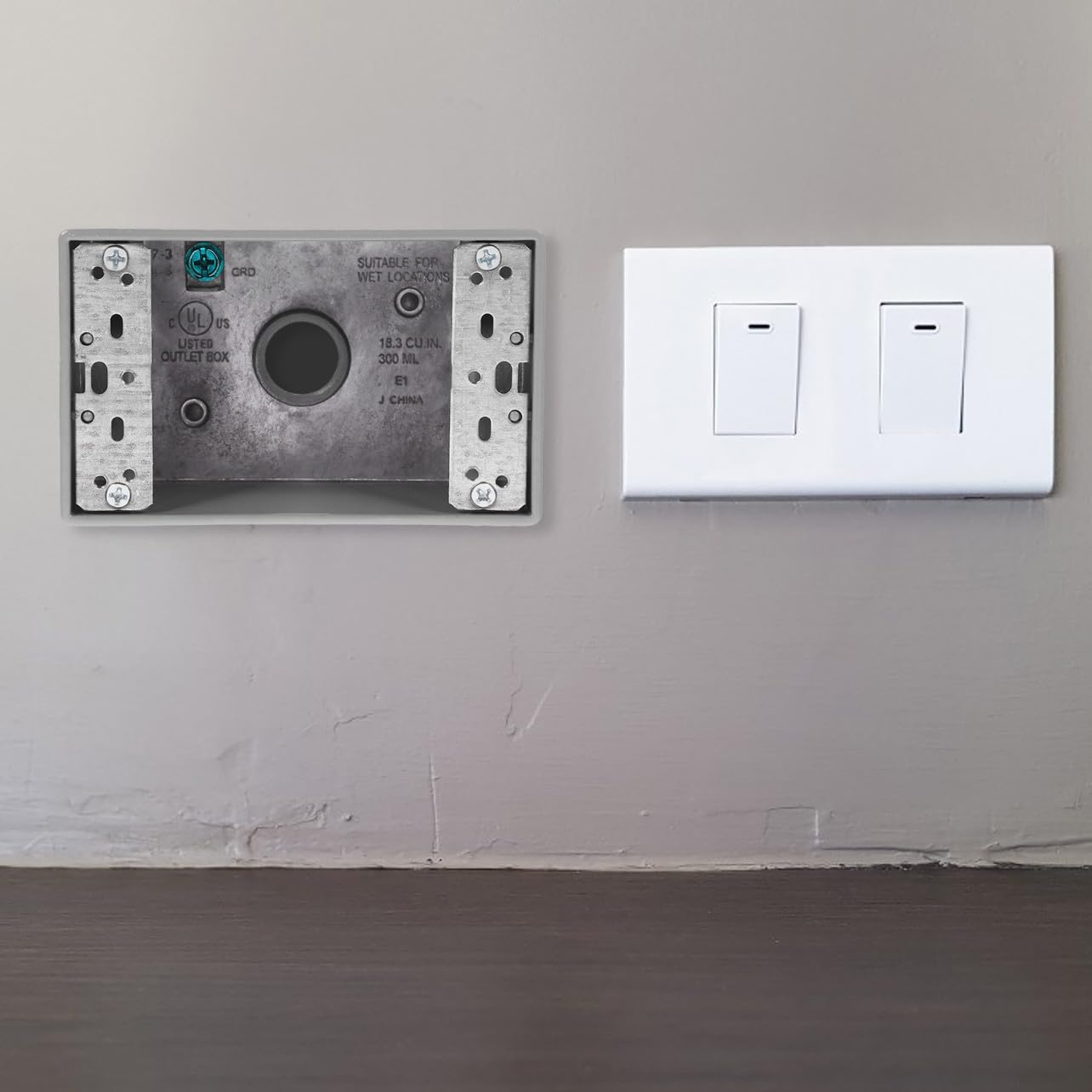 jojofuny 4pezzi Scatola Elettrica Per Esterni Outlet Box Senza Coperchio Installazione Facile Resistente Alle Intemperie Per Ambienti Commerciali e Residenziali