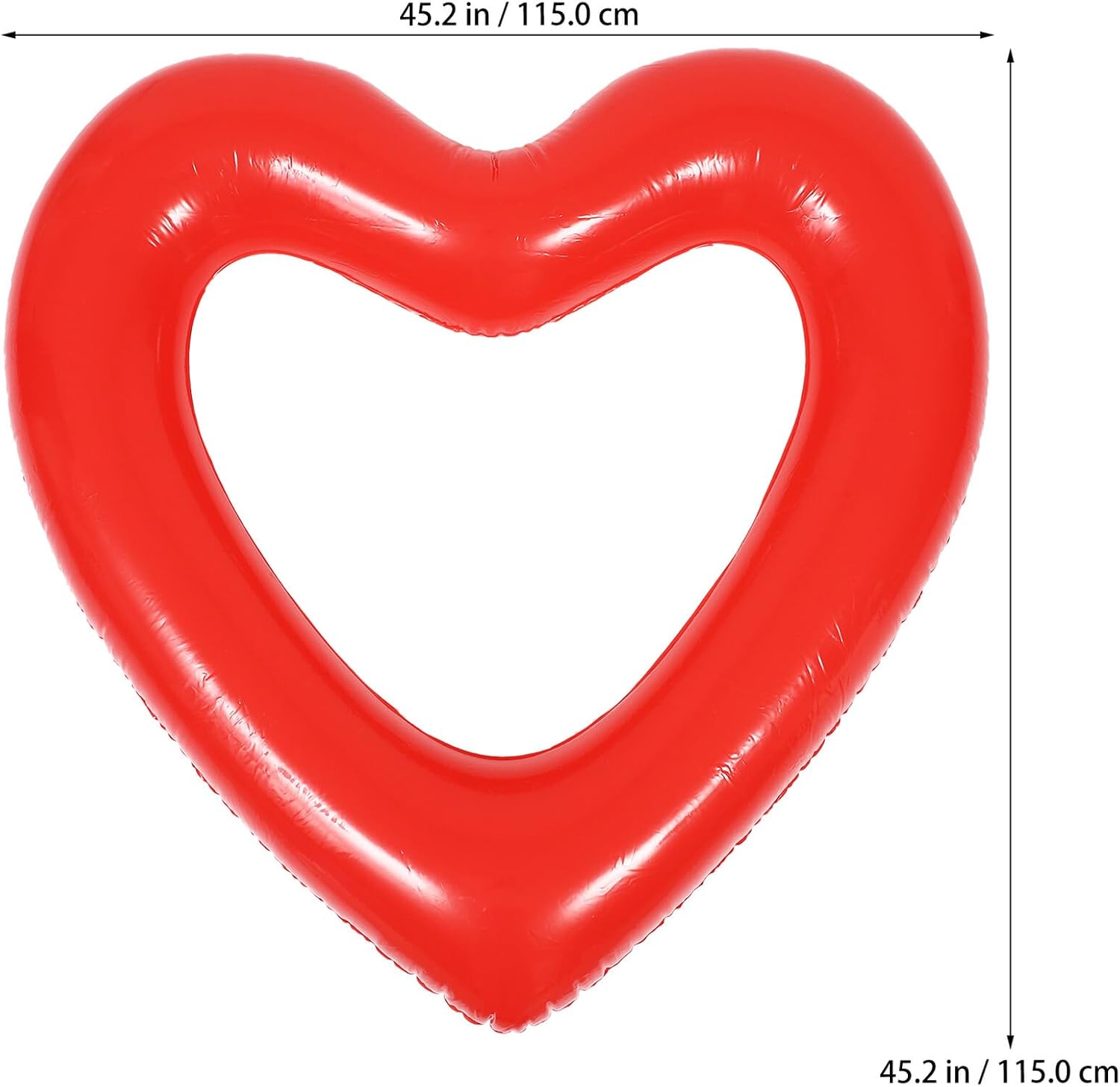 Large Inflatable Heart Shape Swim Ring PVC Float for Adults Summer Beach Pool Water Floating Ring Random Style