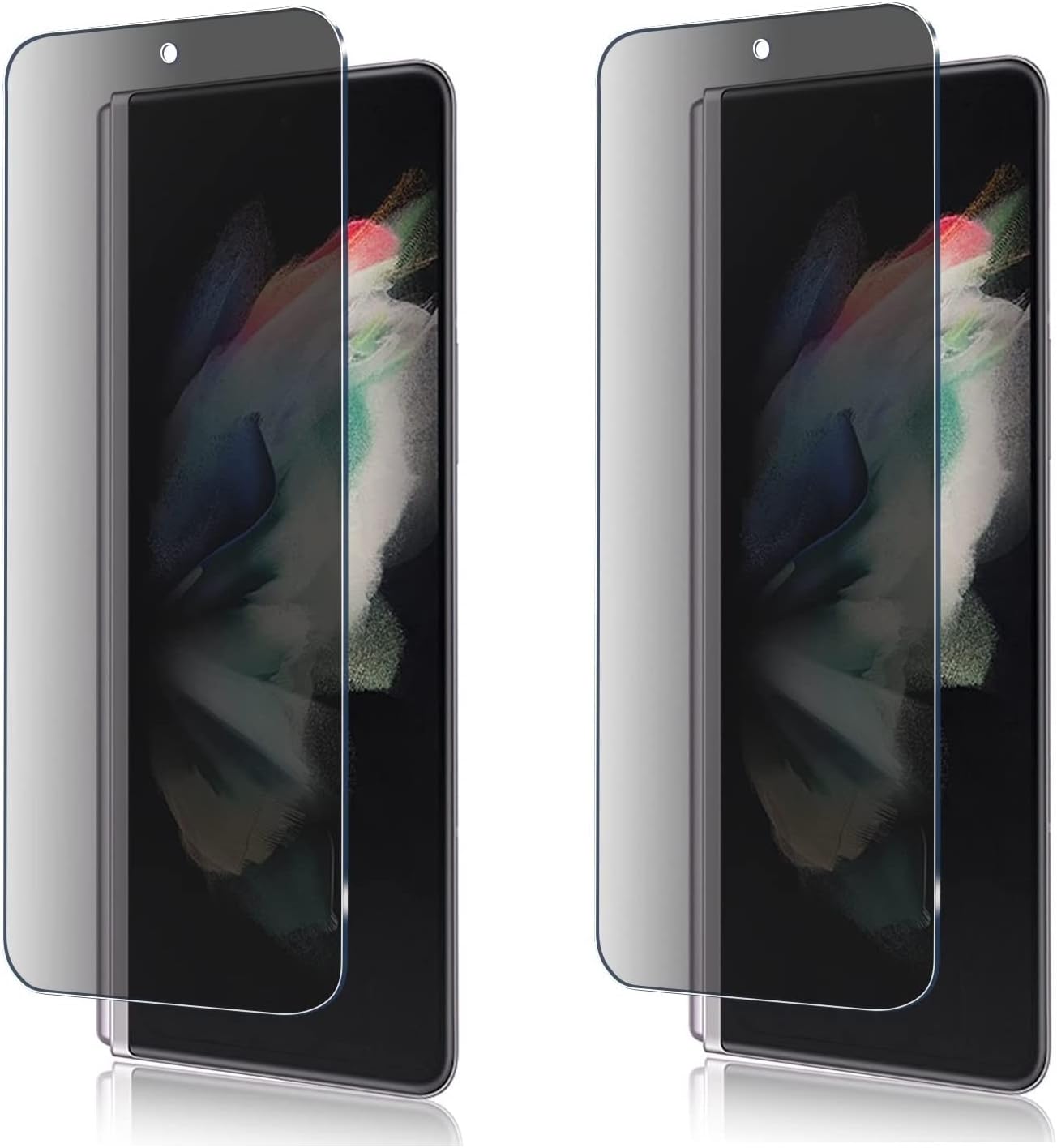 Realtech 2Pack 11D Glass Anti-Spy Anti-Fingerprint Screen Protector Screen Guard Compatible with Samsung Galaxy Z Fold 3 5G Front (Outside) Privacy Screen (2Pack)