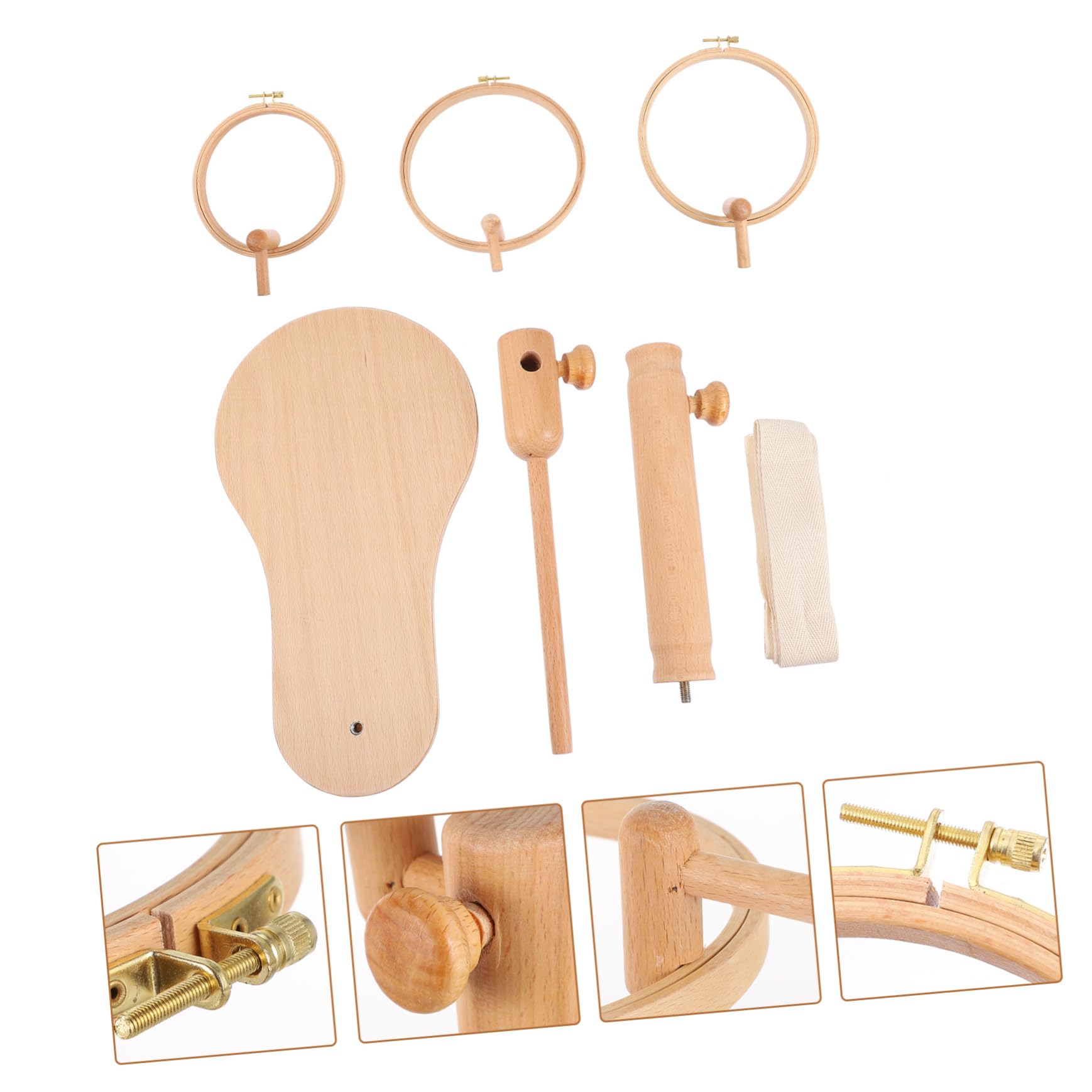 HOODANCOS Bastidor De Bordado Ajustable De Madera Soporte Para Punto De Cruz Marco De Bordado Para Manualidades Para Bordar Casa