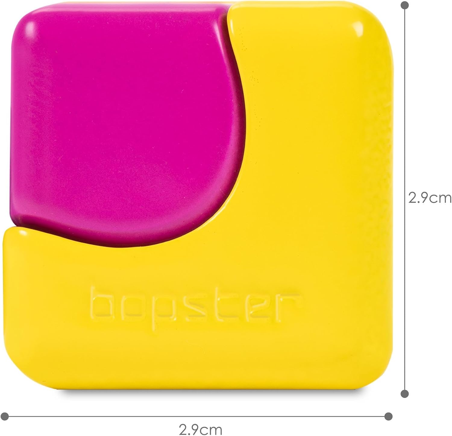 bopster Neon Cube Spinner Metal Fidget Sensory Desk Toy - Yellow image 3