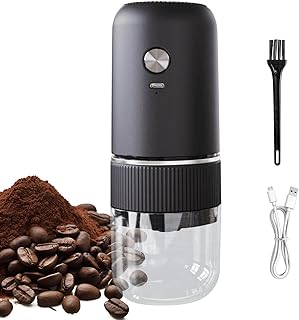 Coffee Maker with Grinder, Lightweight Rechargeable Coffee Maker and Grinder Combo | Portable Efficient Design for Travel,...