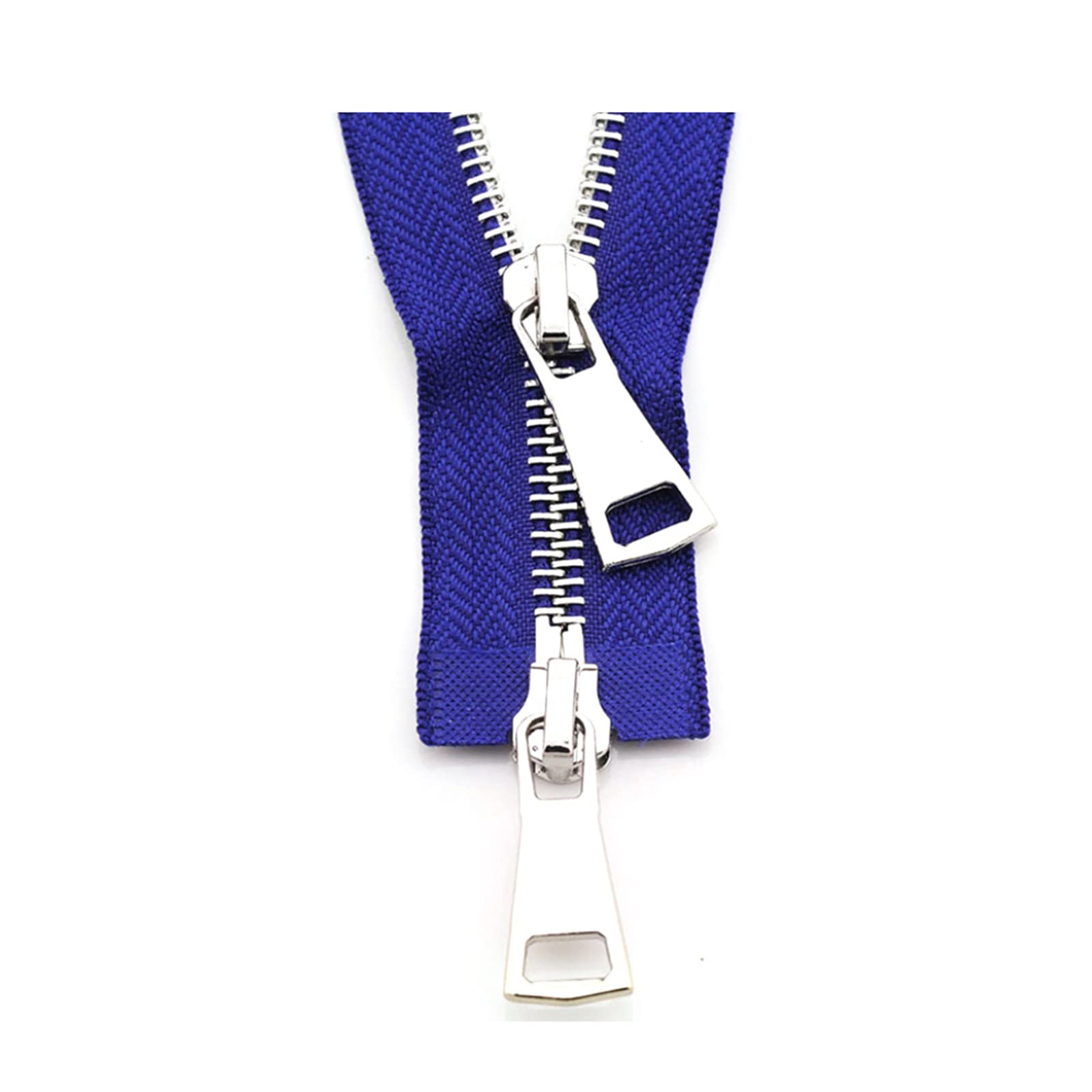 5# Metal Zipper Double Slider Two-Way 70-90cm Multicolor for Sewing Accessories(Blue,70cm)