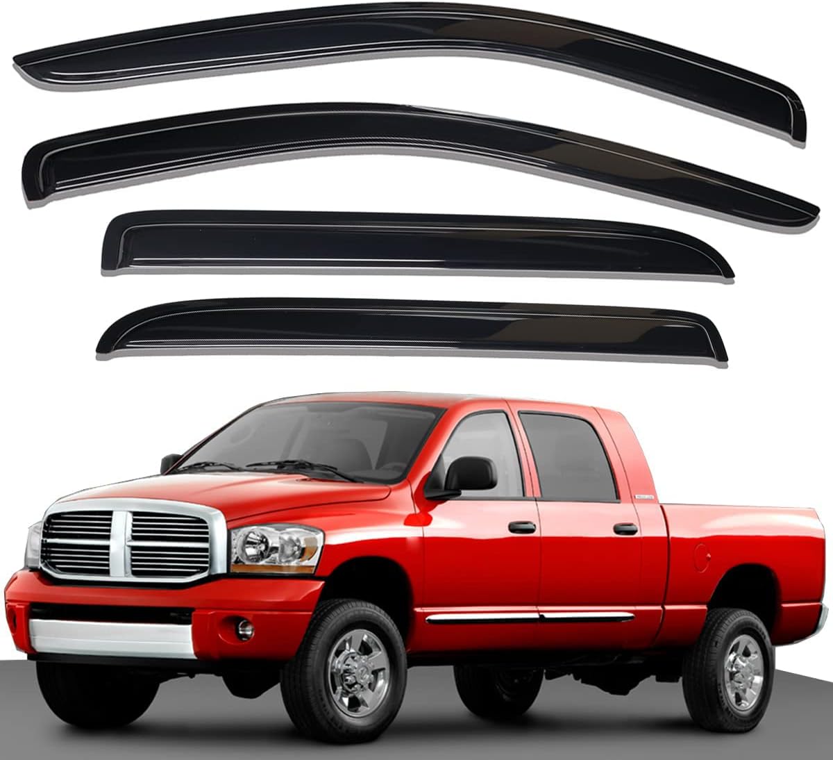 For 2002-2009 Dodge Ram Quad Cab 1500 2500 3500 Window Visors Sun - Foto 5