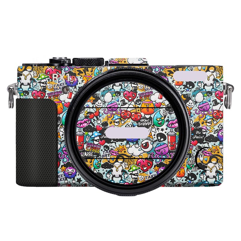 Éviter les rayures Sony RX1R II avec ce film vinyle blanc graffiti sur mesure