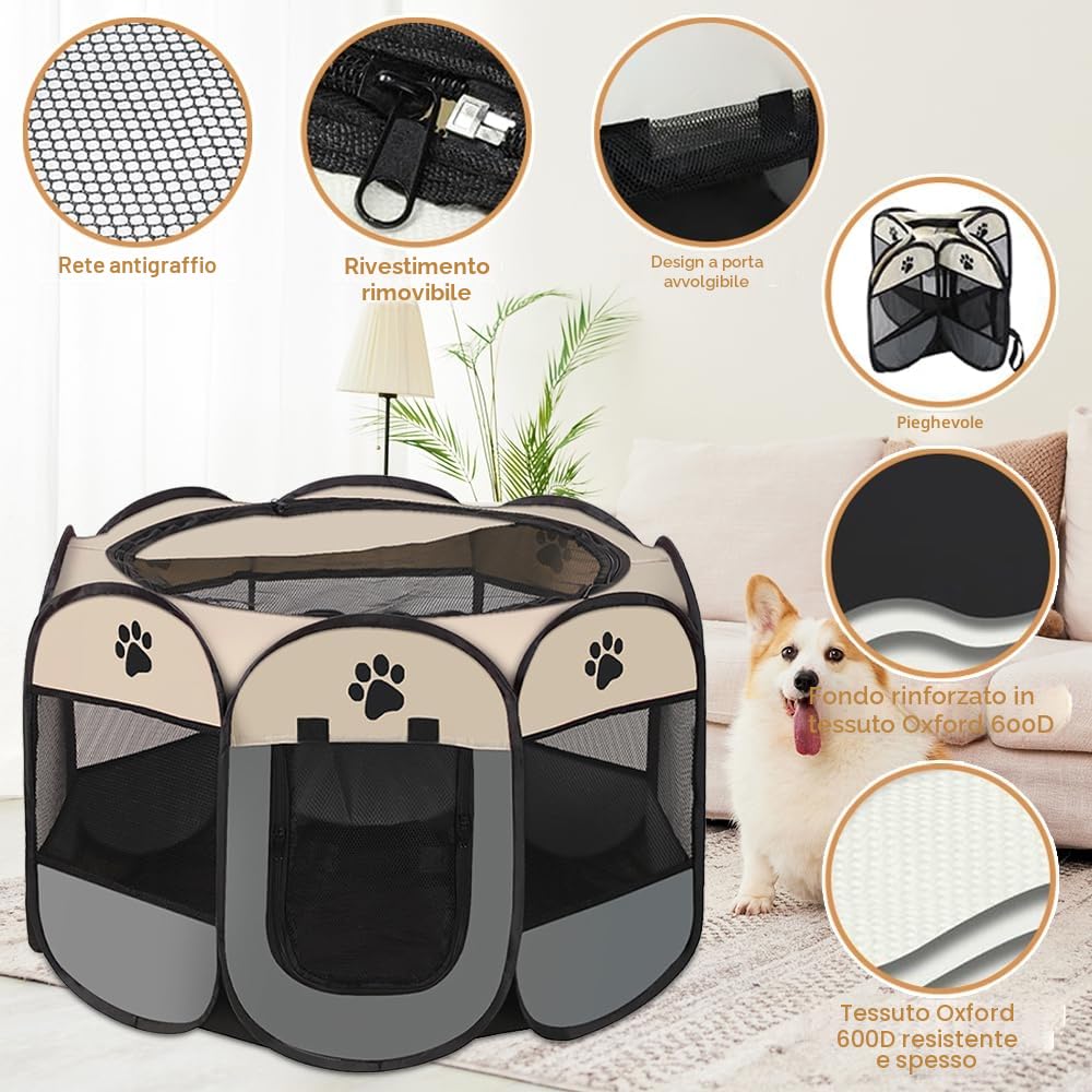 Cucciolo Portatile che Corre,Box per Cane da Corsa Stabile Guscio Gatto Pieghevole,Cane Elastico in Tessuto Oxford Impermeabile,Cane Gabbia Per Gatto,Cane,Caneconiglio(Bianco Blu,S,8)