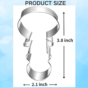 Baby Rattle Cookie Cutter-3.78 Stainless Steel-Dishwasher Safe-Cookie Cutters for Baby Shower, Christmas, Gender Reveal Baking - Fondant & Biscuit Mold for Baby Theme Cookies