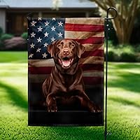 Vista 21 de Flagwix Tres Labrador Retriever Dogs, banderas de perro patriota americano, bandera de casa de 30 x 40 pulgadas, decoración para el hogar, exterior