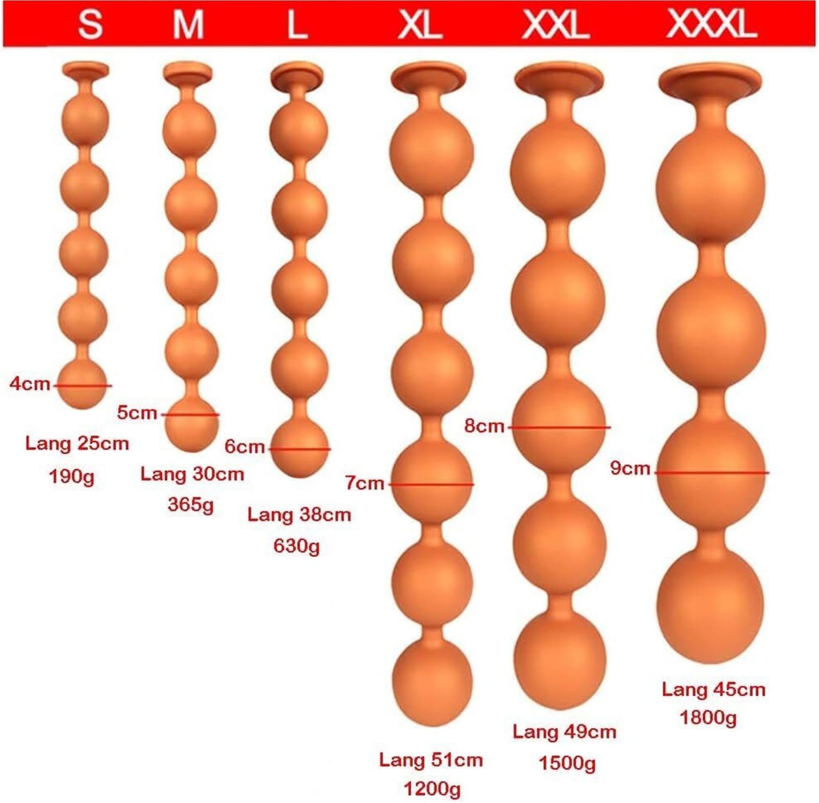 Perle Anali Dorate In Silicone XXL Enorme Vibratore Anale Con Catena for Donne E Uomini Plug Ventosa Giocattolo Sessuale Dilatatore Dell'ano
