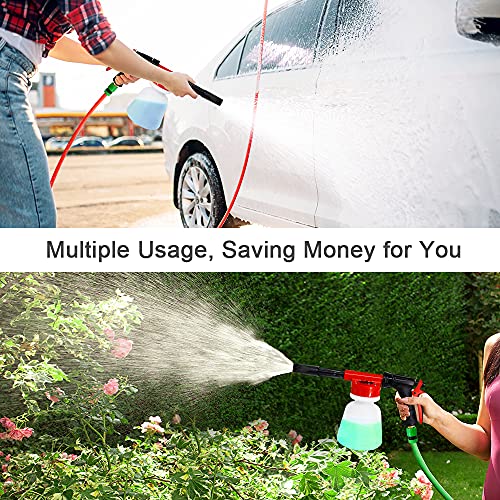 Snsowed Pistola de espuma para lavagem de carros Pulverizador de mangueira de jardim Pulverizador de