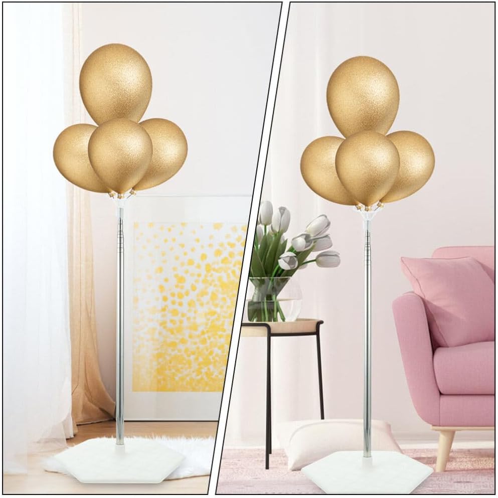 2sets Balloon Column Stands for Weddings and Parties Easy to Assemble Balloon Holder Kit Base for Diy Decorations