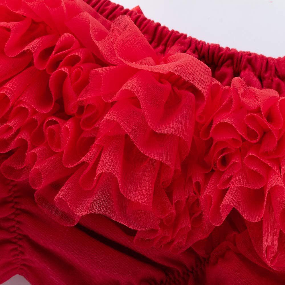 Copri pannolini per neonati, in tulle e tulle, con fiocco - Rosso - L:6-12 mesi
