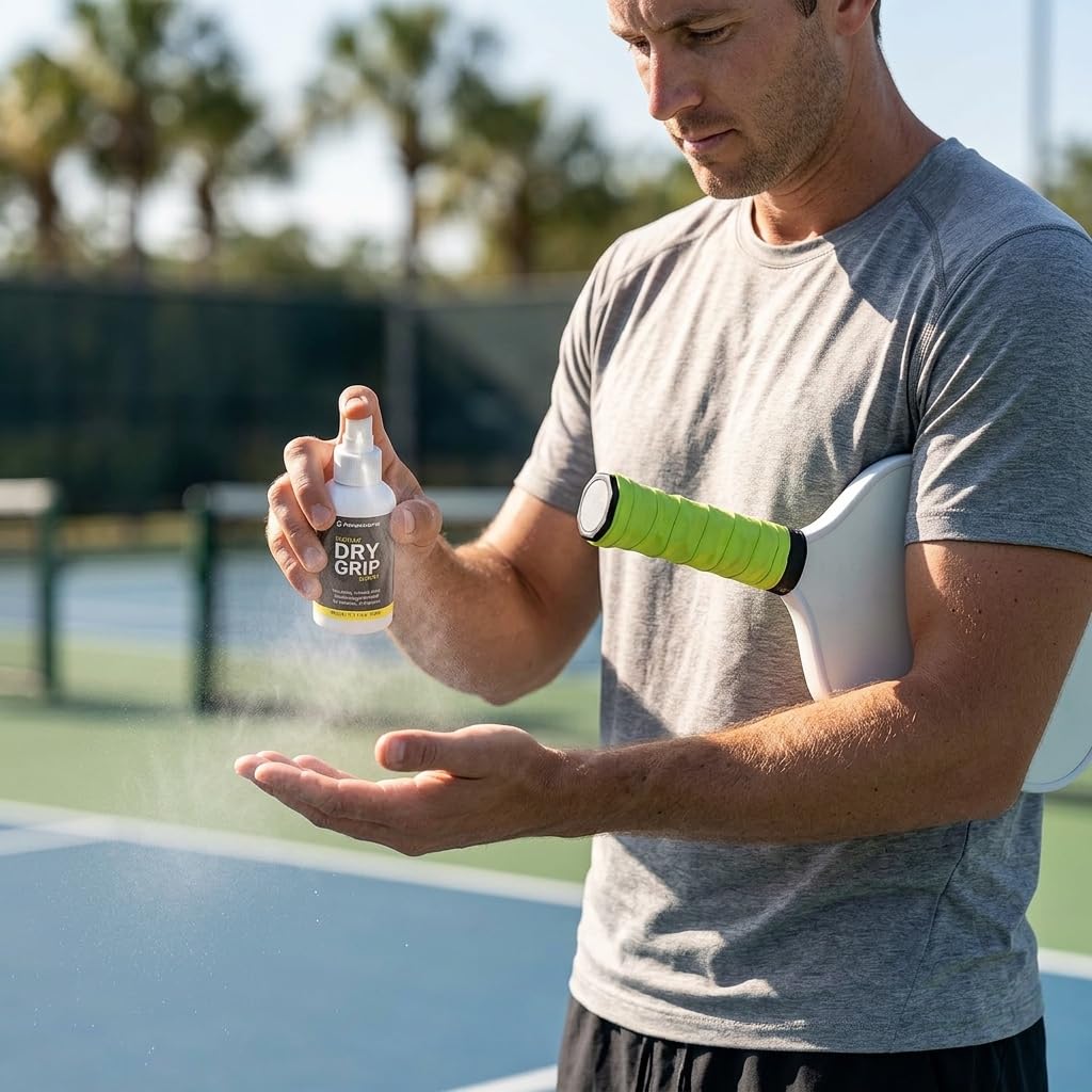 Hesacore Instant Dry Grip Spray | Fast-Drying, Non-Sticky Formula | Creates a Dry Hand Feel for Pickleball & Racquet Sports