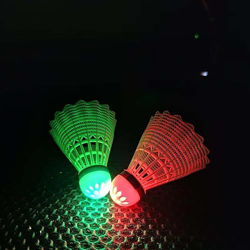 Miniatura 8 de LED Badminton Birdies 4/5/6 PCS,Nylon Glow in The Dark Badminton Shuttlecocks,Goose Feather Colourful Lighting Birdies, Plastic Light Up Birdie