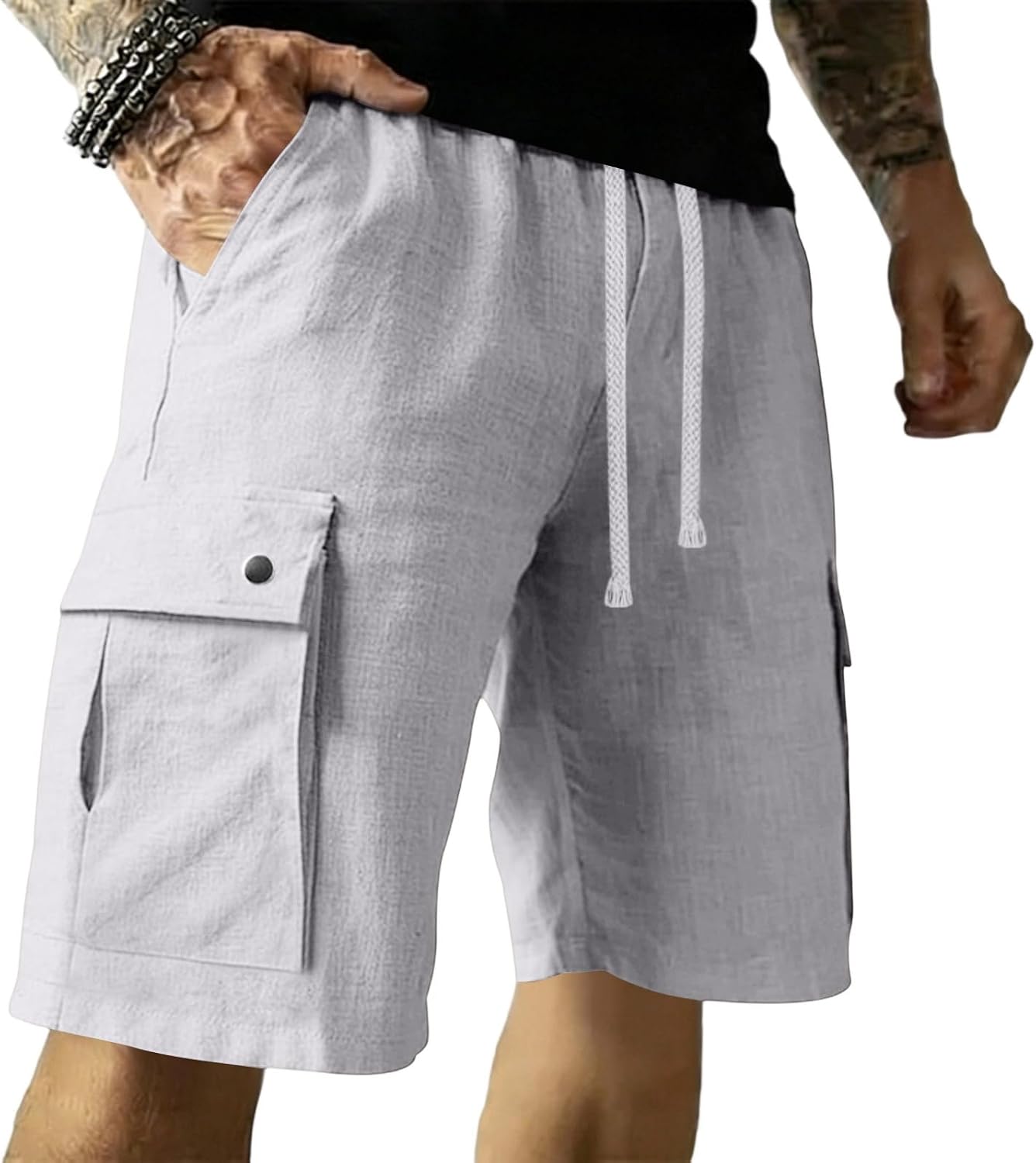 Ymosrh Outdoor Cargo Shorts for Men, S-3XL | Lightweight, Breathable, Hiking Work Shorts, for Travel Golf Fishing