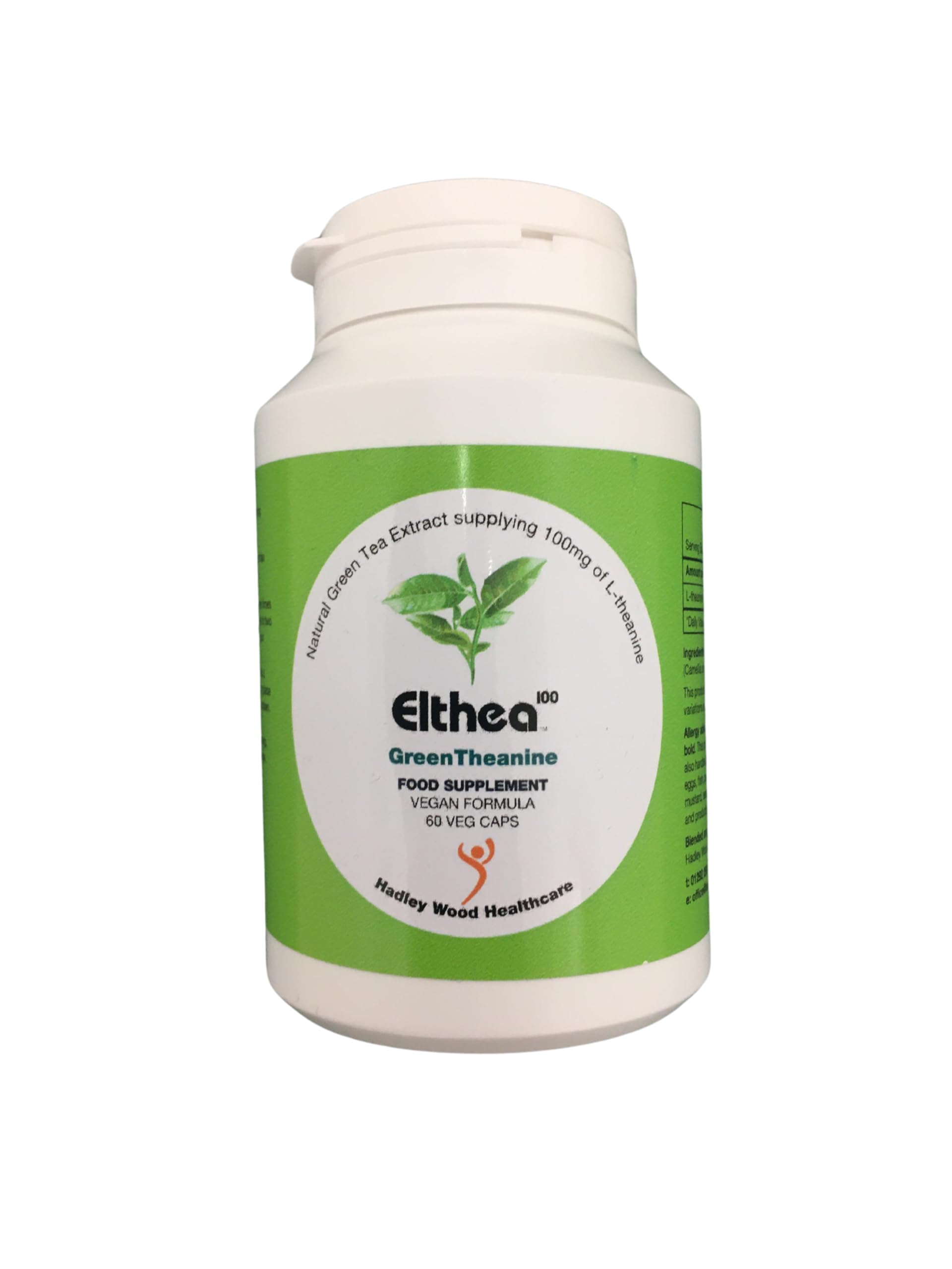 Elthea-100™ 60 vegetarian capsules containing L-Theanine from natural Green Tea extract