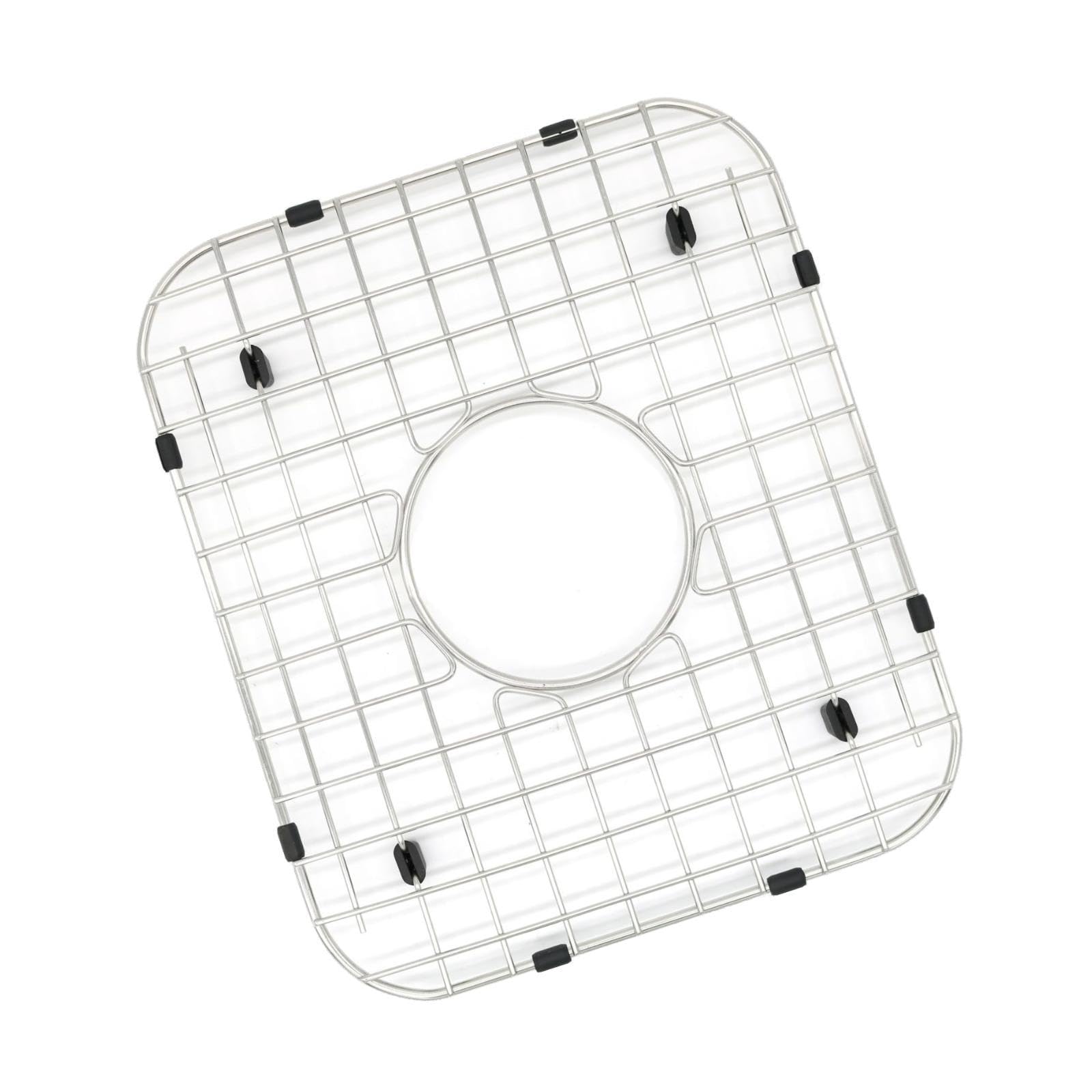 Protezione per Lavello, Griglia per Lavello, Scolapiatti, Lavello da Cucina, Scolapiatti, Griglia di Fondo per Lavello per Sbrinare in Bagno, Foro di Drenaggio Centrale, 300x350mm