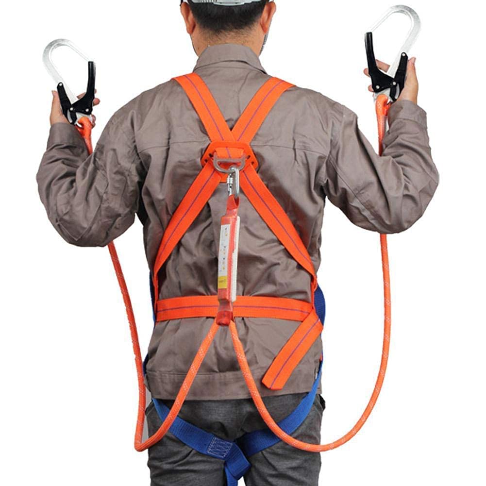 SwaYve Arnés de Escalada, Kits de Arnés de Seguridad, Cinturón Seguro para Todo el Cuerpo, Cinturón de Seguridad para Trabajos Aéreos, Arnés de Protección Contra Caídas, Cinturón para Trabajar, Escala