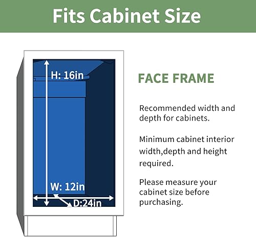 Miniatura 6 de ROOMTEC Organizador de armario extraíble (10.5 pulgadas de ancho x 21.5 pulgadas de profundidad), 2 niveles de almacenamiento extraíble, estantes