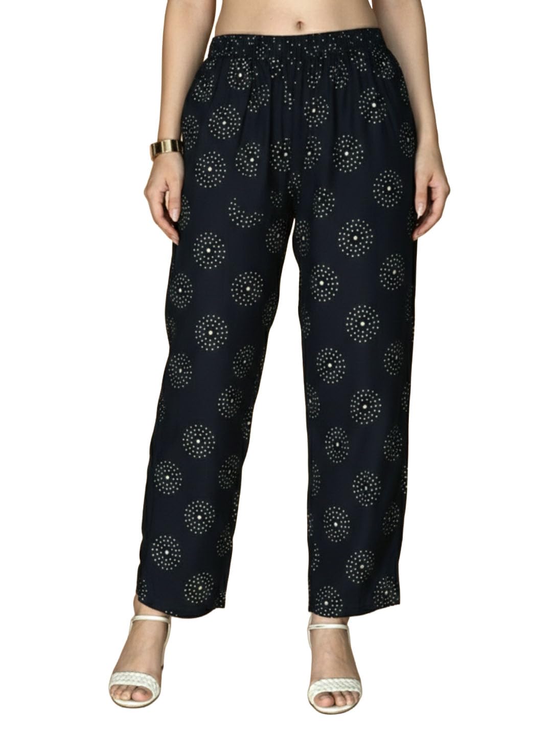 lyra Women's Rayon Printed Palazzo Pants | Wide Leg Ethnic Palazzo with Elastic Waist & Pockets | Soft Breathable Fabric Casual-picture-54