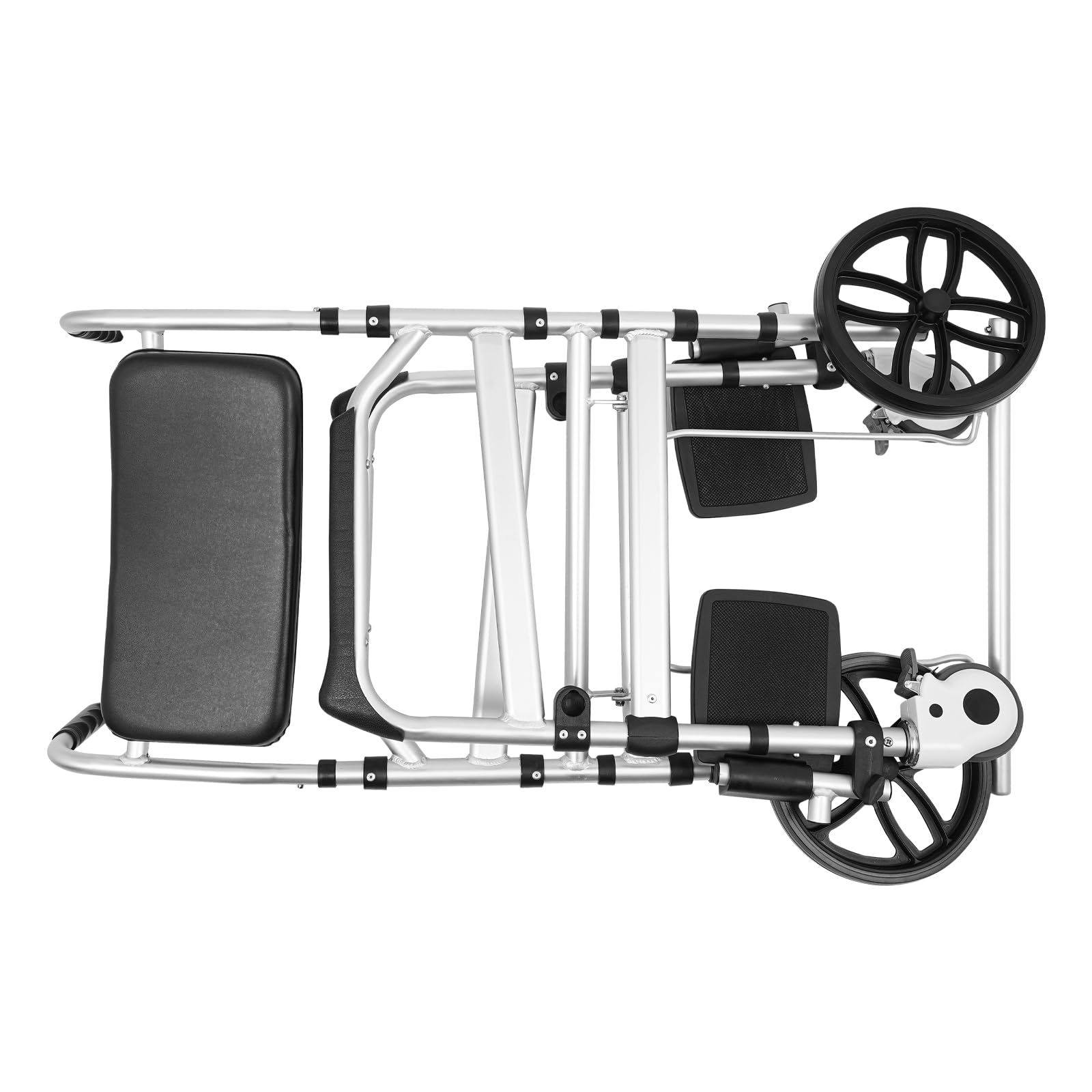 Silla de ducha ajustable para personas mayores, altura del asiento 46 – 51 cm, silla de ducha plegable con piscina de orina, silla de ruedas antideslizante con ruedas y reposapiés, silla de baño para