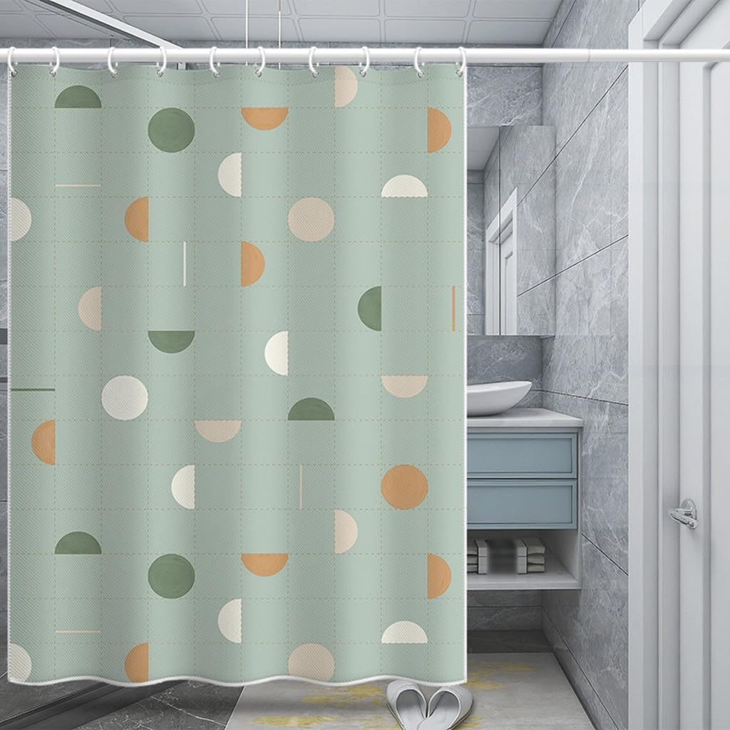 Shower Liner Shower Curtain Bathtub Curtain Polyester Waterproof Shower Curtain Hotel Waterproof Partition Curtain Bathroom Shower Curtain Suitable for Bathroom (Size : W80xH180cm) ()