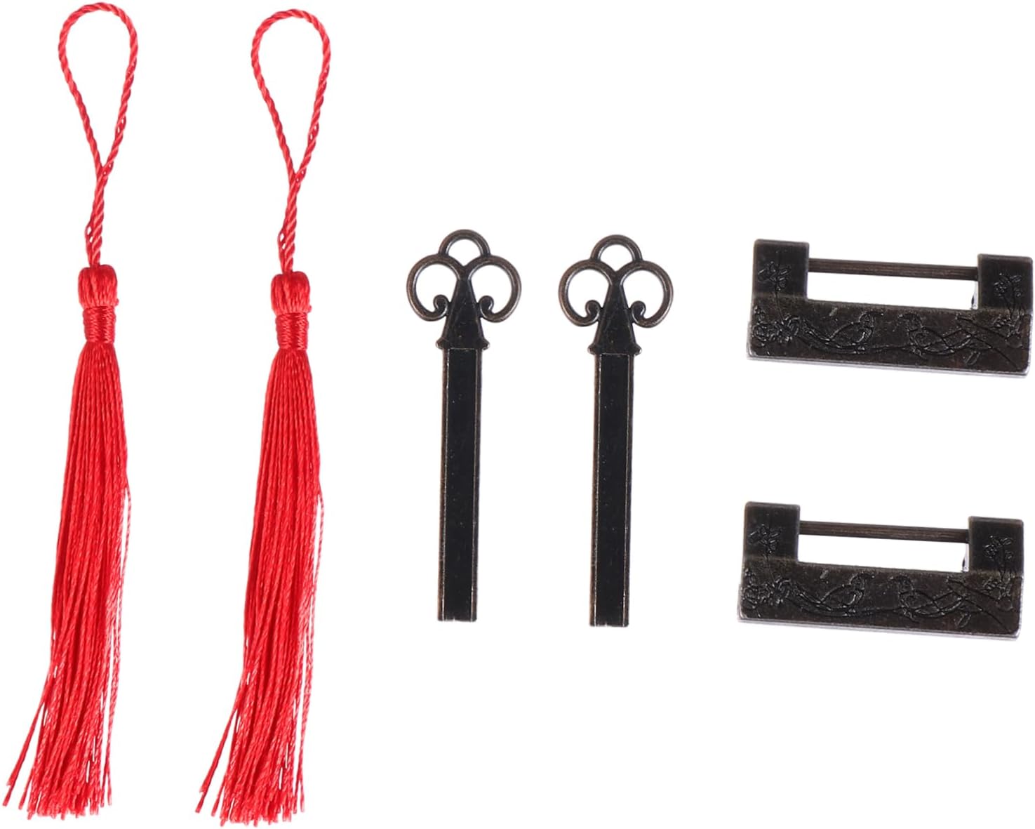 DOITOOL 1 Set Copertura del Bordo del Lucchetto Mini Chiusure Buffer Umidificatore Kit di Bulloni in Lega Vintage Blocco di Fiori e Uccelli per Fiori e Uccelli in Lega di Zinco 2 Pezzi