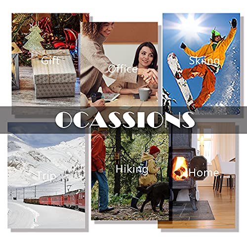 Women's Rabbit Fur Hat Furry Knit Beanie Hat Warm Winter Hat Ski Skull Cap（Stripe-Silver Black） #TOP5