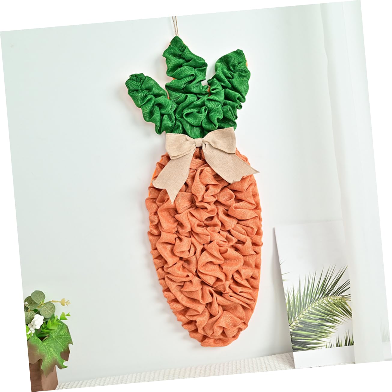 Cabilock ghirlanda pasquale di benvenuto arredamento per la casa ghirlande di porte cameretta culla cam ghirlande per la porta d'ingresso ghirlanda di carota carina di pasqua stoffa