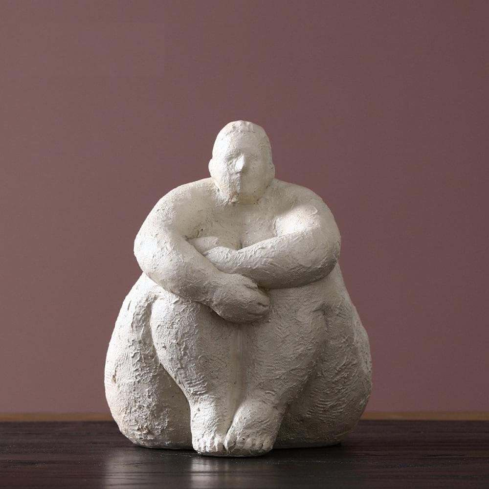 小物入れ L'Aquilone Italy Fat Woman Figurine Resin Fat Lady Statues Modern Character Figurines for Interior