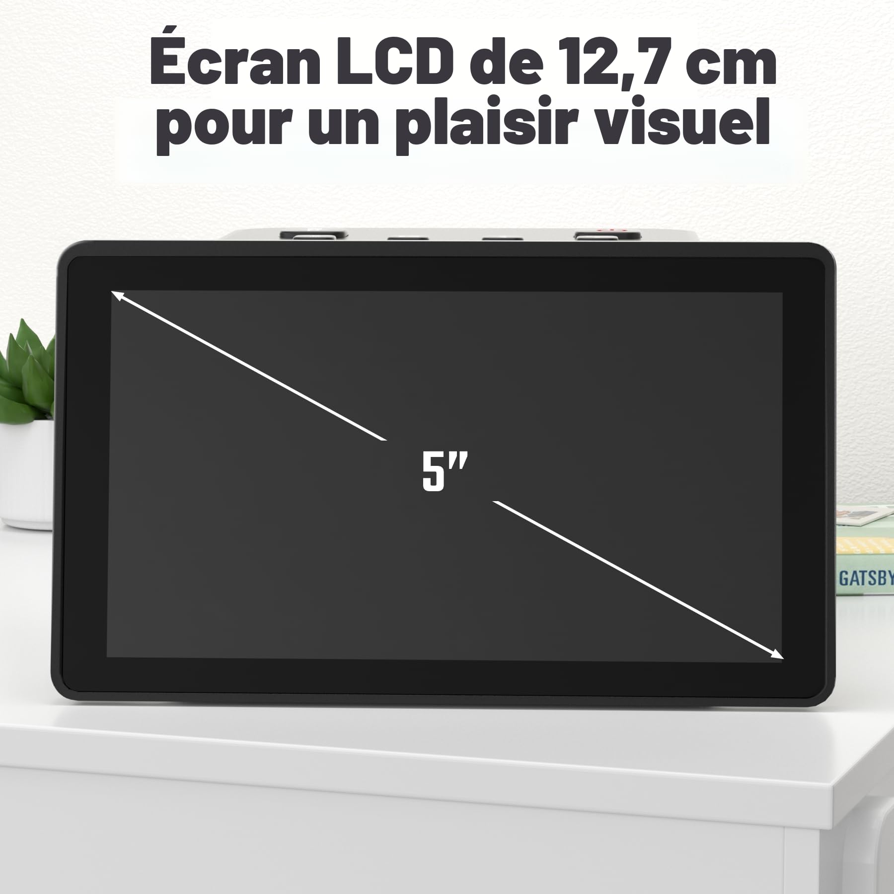 Scanner numérique de films et de diapositives avec grand écran LCD de 5 pouces, scanner de diapositives pour numérisation négatif, convertit 135, 126 KPK, 110 négatifs et super 8-22 films