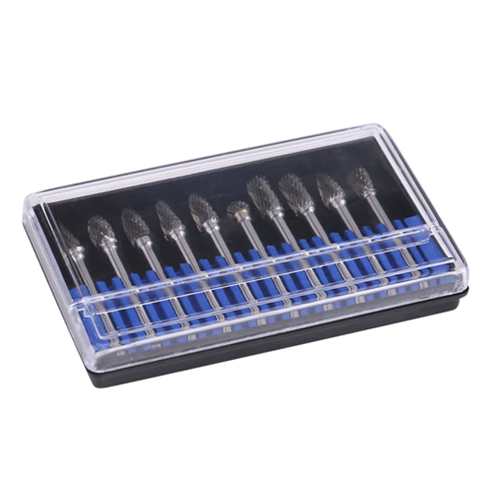 10 Pièces Carbure de Tungstène Acier Limes Rotatives Ensemble de Fraises 3mm Tige 6mm Diamètre de la Tête de Coupe pour Meuleuse Outil de Forage Rotatif(Double pattern)