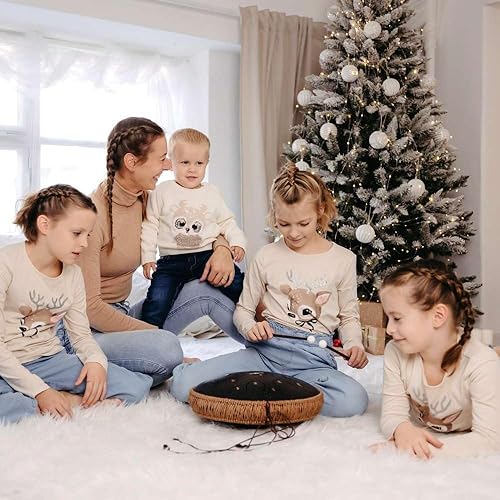 Vista 30 de The Balmy Drum - 11 Note - Tambor de lengua de acero de 10 pulgadas, instrumento de tambor de acero, batería para niños y adultos, Balmy Drum Set Oro