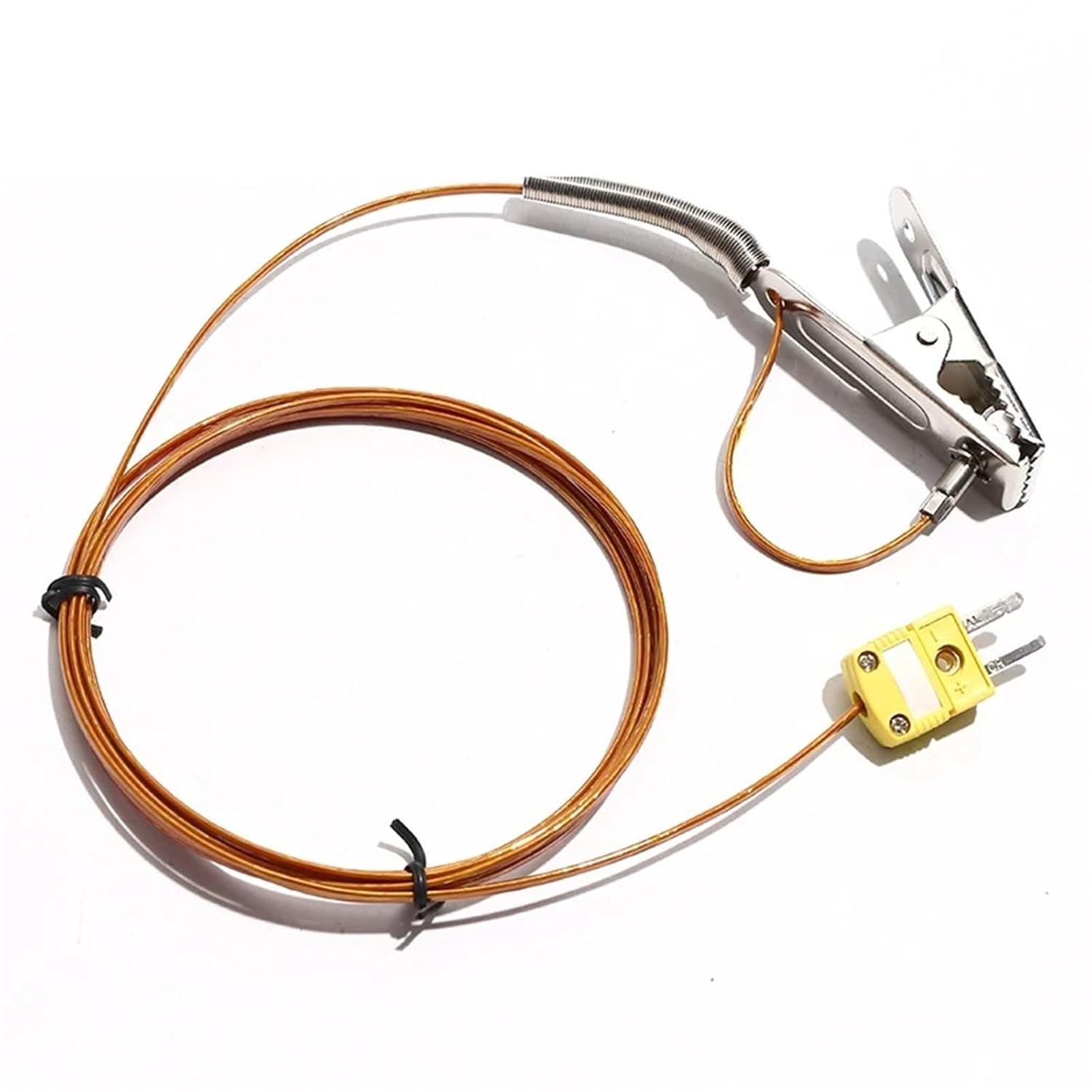 Temperature Measuring Wire 1-5m Clamp 6.5cm Thermocouple K-Type Sensing 0℃~482℃ 1Pcs(4m)