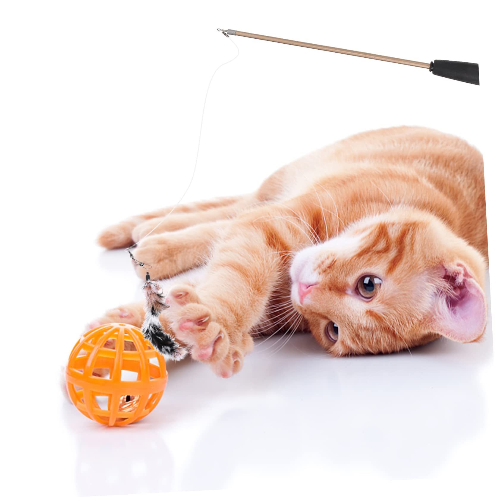 9stücke Teiliges Katzenangel-spielzeugset Interaktive Katzensticks Für Kätzchen Leicht Und Tragbar Fördert Das Spielen Aktivität Ihres Haustiers Farben Variabel