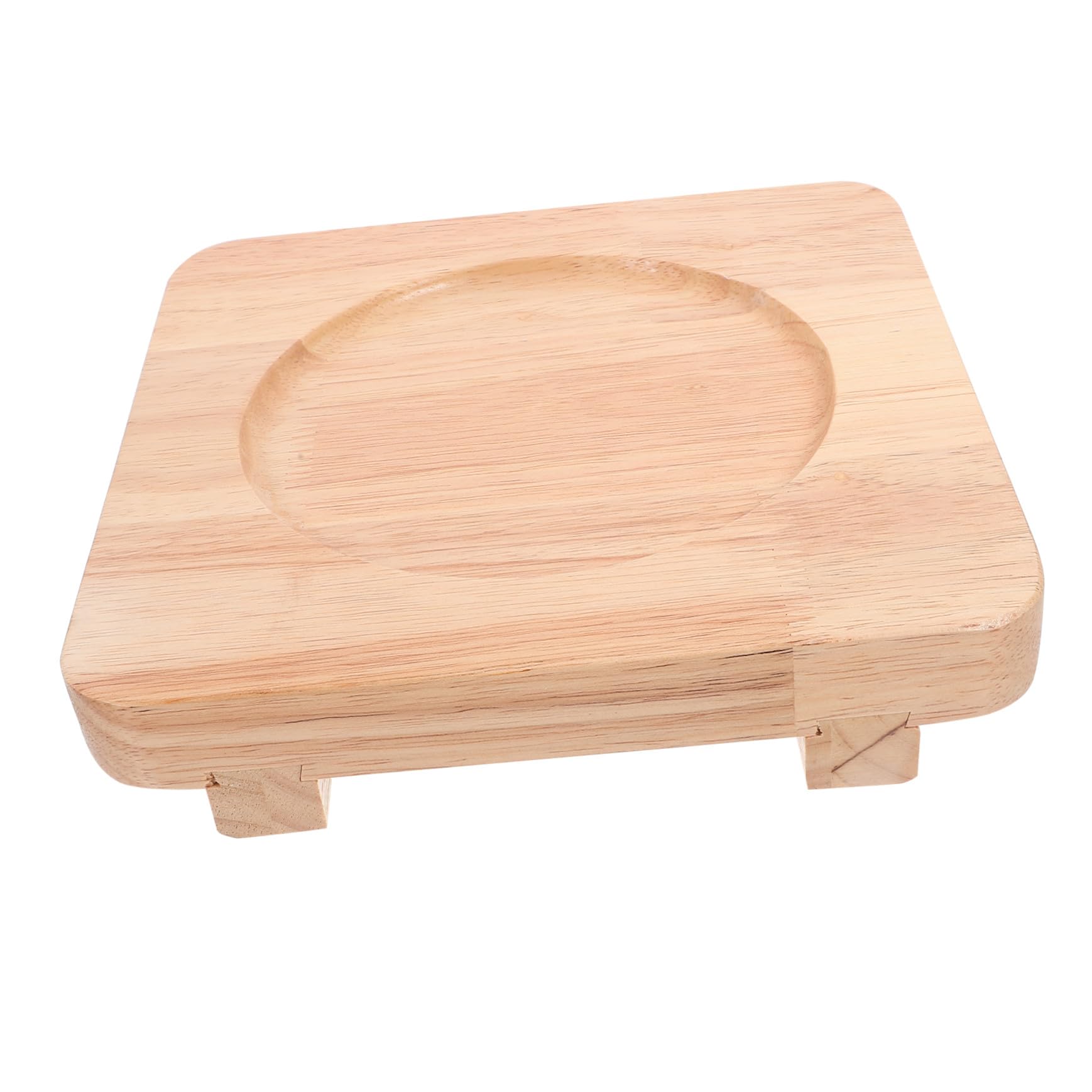 Holz Topfuntersetzer Wärmeisolierend Quadratisch 20x20cm mit Rillen für Auflaufform Anti Rutsch Unterlage Küche Esszimmer