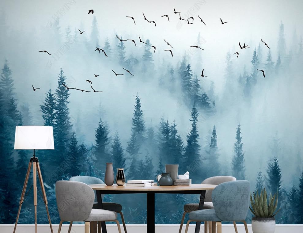 Papier Peint Intissé Forêt Grand Format pour Agrandir un Salon ou une Chambre Panoramique