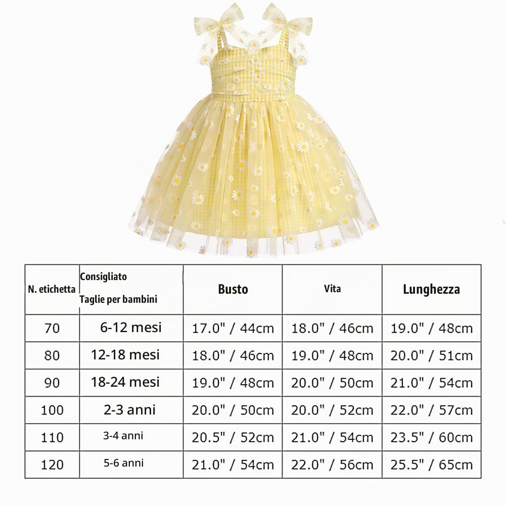 Odizli Vestito da bambina senza maniche con paillettes glitterate principessa, tutù in tulle,
