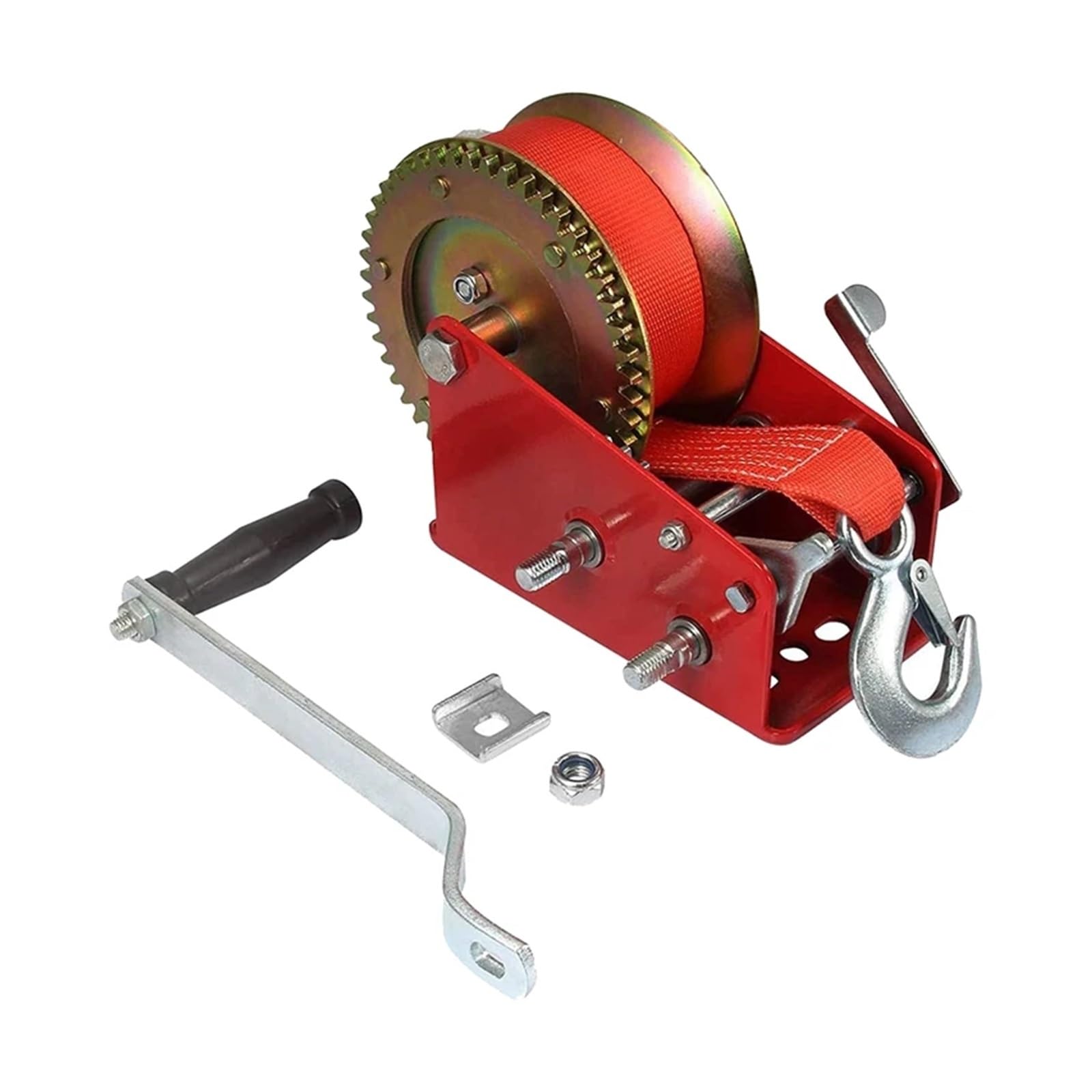 Mshgsku Manual Winch With Heavy-Duty Strap For Boat Trailers, Easy Loading And Towing