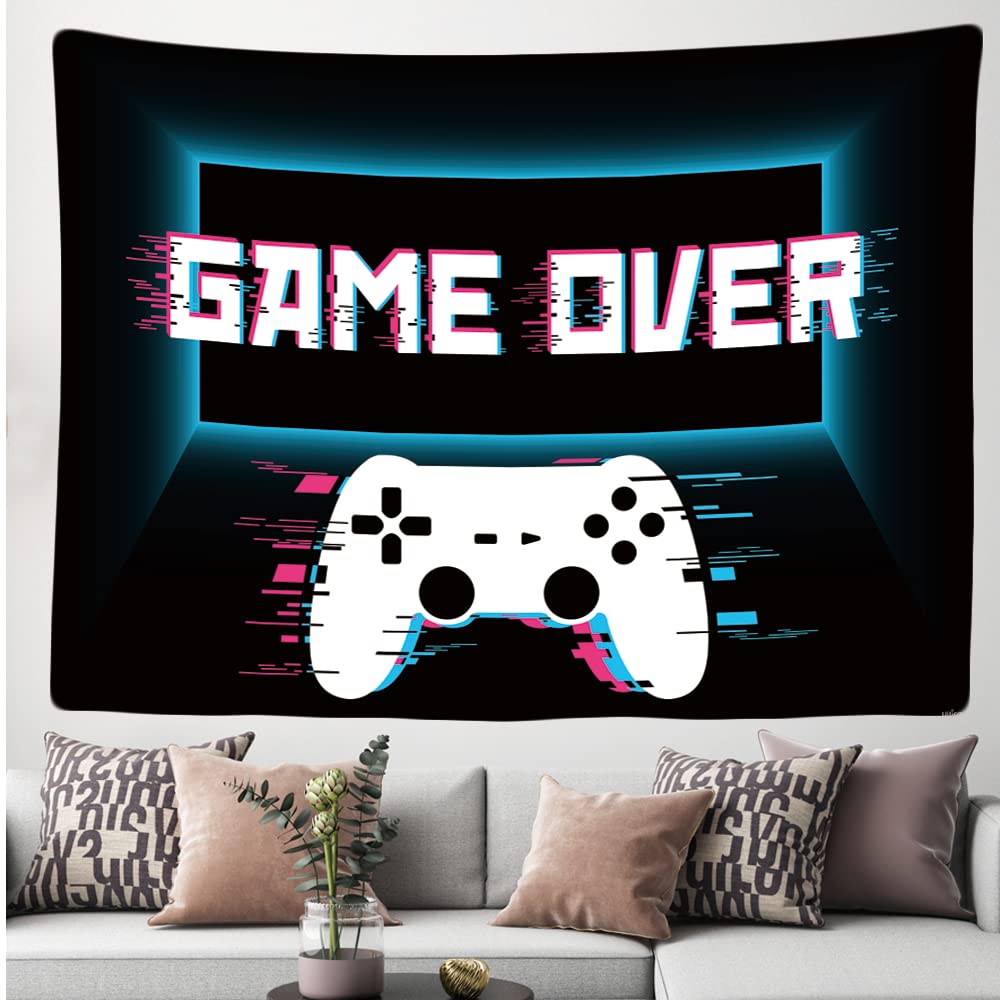 Ulticool, Decorative Wall Tapestry Bedroom, Game Over Controller Monitor, 200 x 150 cm Large, Fabric Wallpaper - Image 3