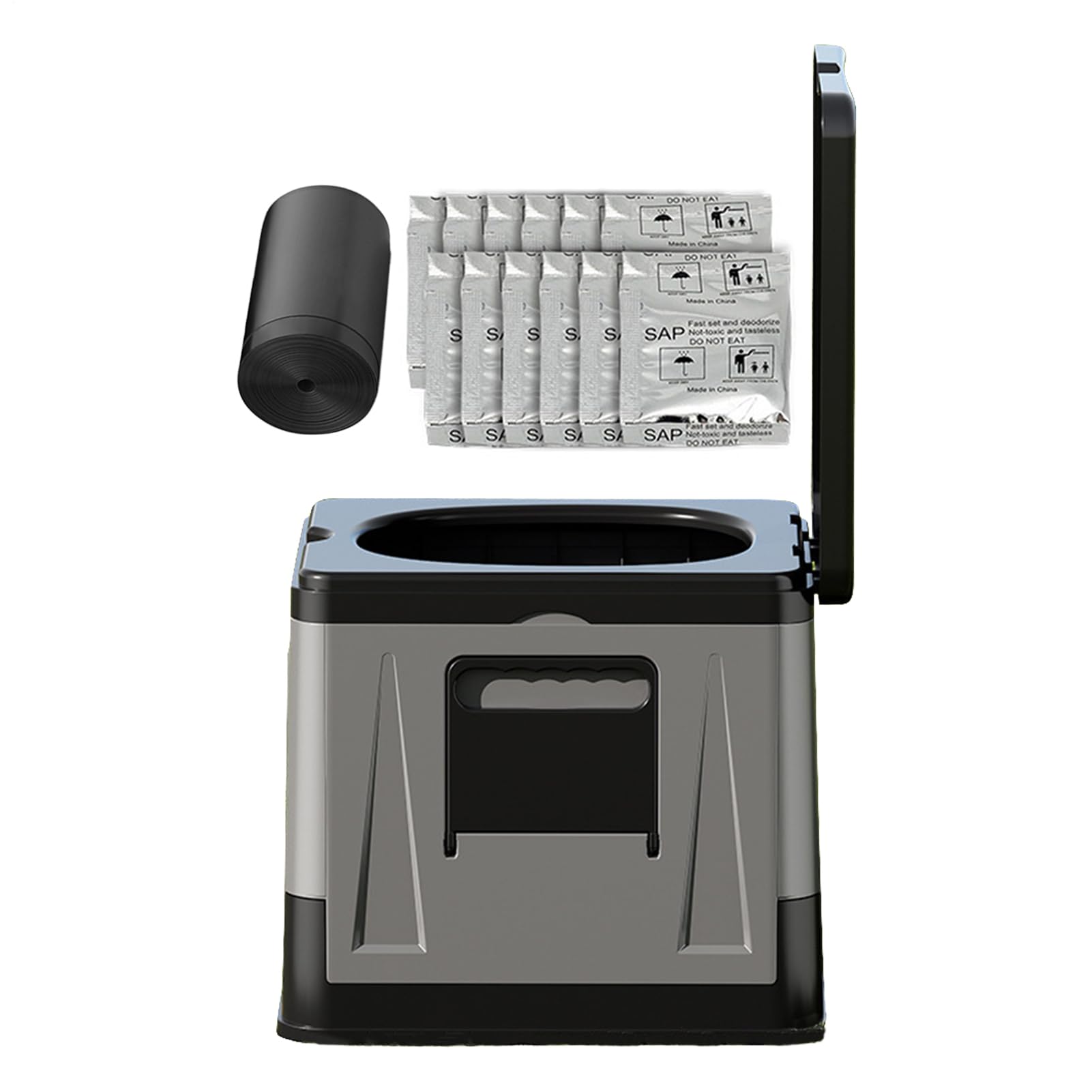 Portable Toilet for Adults | with Urine Gel & Leak-Proof Bags | Rv Toilet Outdoor Portable Restroom,for Kids Elderly Hiking Fishing Hunting Backpacking Adventure Survival