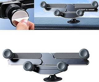 Peachloft Phone Holder, Invisible Rotatable Air Vent Mount Car Phone Holder, Phone Holder Car Invisible, 360° Retractable Car Phone Holder, for Car Dashboard & Air Vent (Paste/Silver)