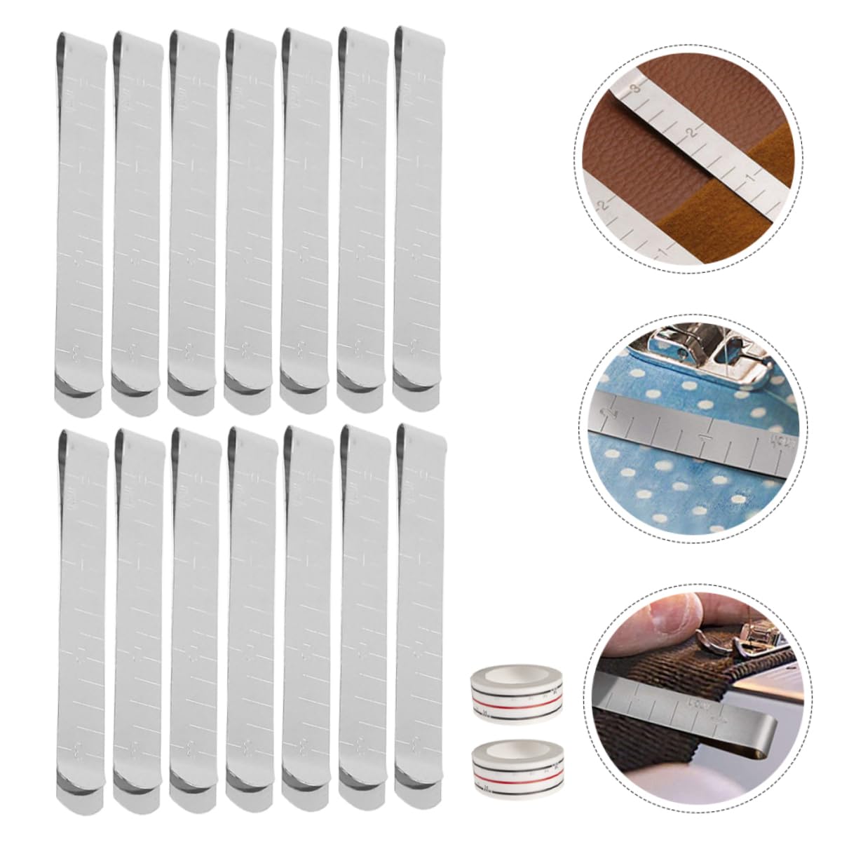 HAPINARY Set of Quilting Clips 1pc Garment Hemming Clip Ruler for Sewing Craft Knitting Clamp Hemming Clip for Handwork Stainless Steel