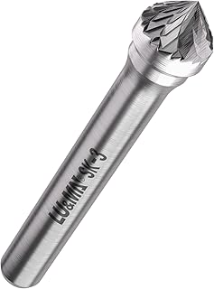 LU&MN SK-3 Tungsten Carbide Burr, 3/8" Head, 1/4" Shank, 1 Pc