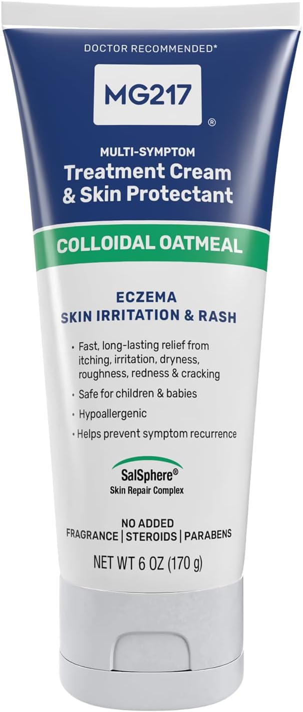 MG217 Eczema Body Cream with 2% colloidal Oatmeal, 6 Oz - for Eczema, Rash & Dermatitis