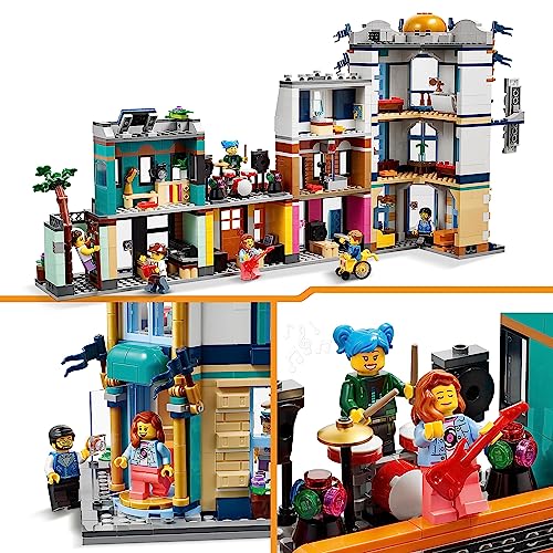 Image of LEGO Creator Main Street 31141 Building Toy Set; A Toy City, Art Deco Building and Market Street for Ages 9+