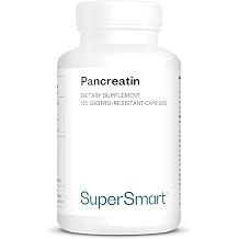 Supersmart - Pancreatin - Contains Synergistic Digestive Enzymes - Helps Digestion and Improves Nutrient Absorption Non-GMO - 120 DR Capsules