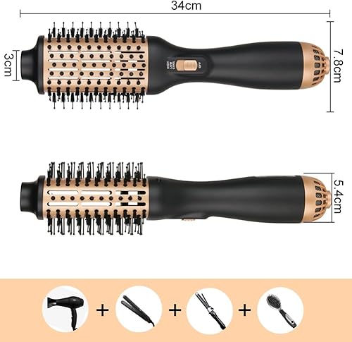 Miniatura 2 de Ebooine Cepillo de aire caliente de un solo paso, cepillo secador de pelo, peinador y voluminizador con barril de titanio de cerámica