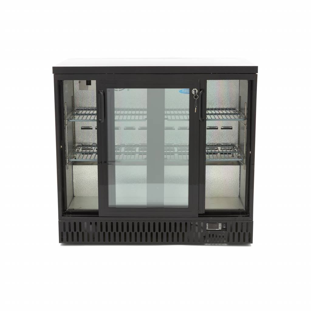 Maxima Kitchen Equipment Deluxe Bar Cooler/Display/Raffreddatore per bottiglia 2 Porte scorrevoli